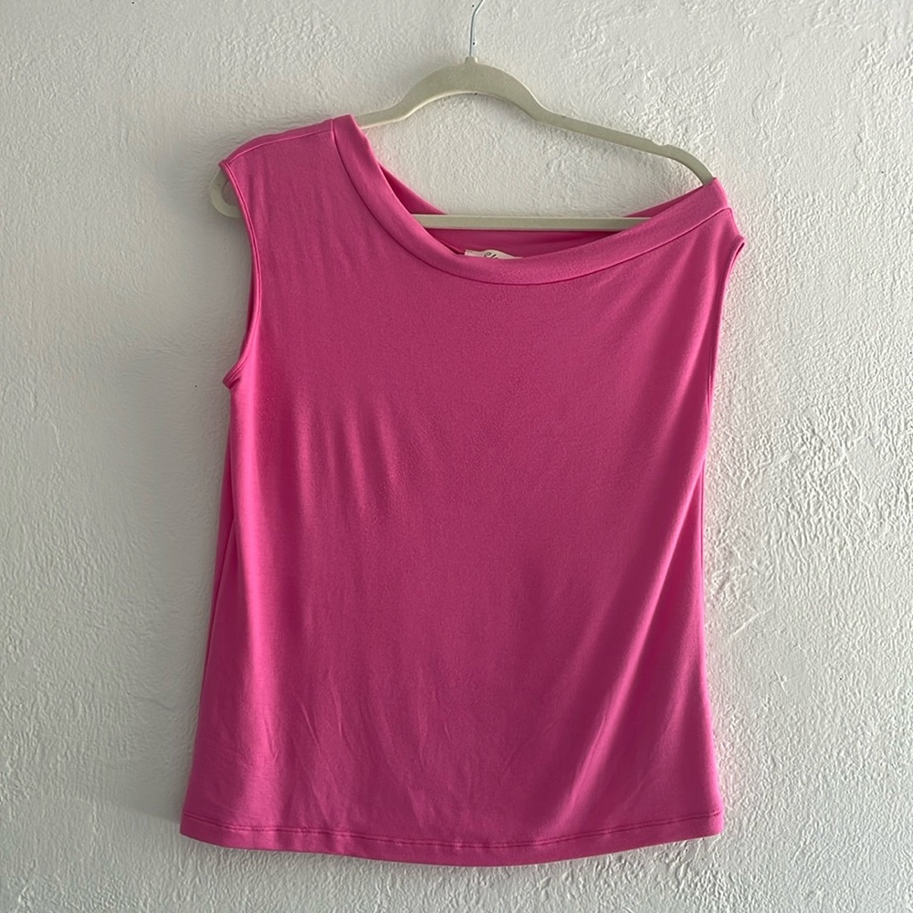 Elan Brand Off the shoulder Pink Tee, Size Medium